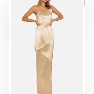 Black Halo Designer GOLD Dress